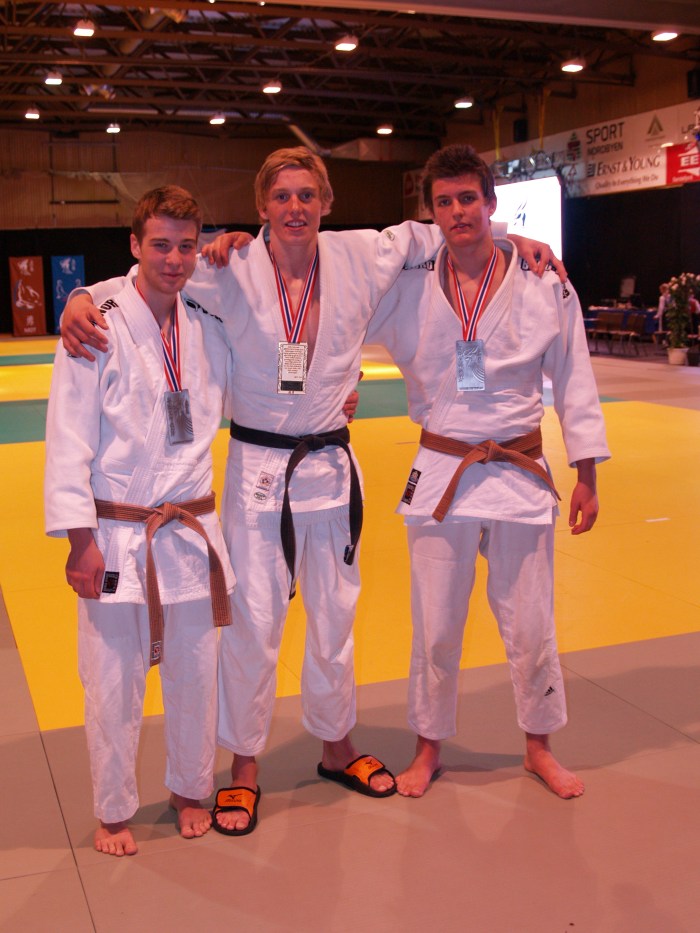 U21, f.v: sølv til Jørgen Ruiz Garcia, gull til Henrik Reitan og sølv til Nils Robin Bjørklund.