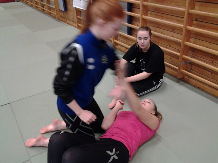 Utprøving av judoteknikker.