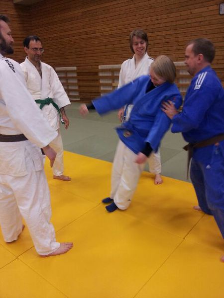 Trygghetsøvelser med kuzushi.