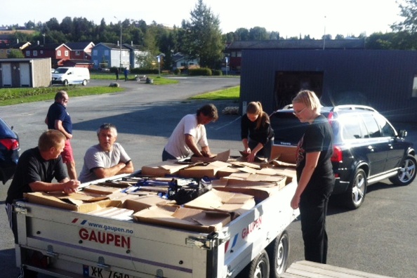 Dugnad 3. sept; Thor, Gunnar, Pål, Jan Arild, Kari-Anne & Ingebjørg