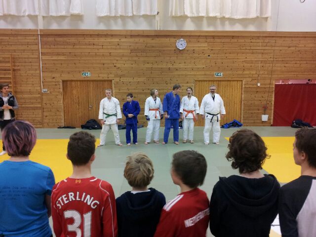 Alf Birger og de gode hjelperne: Lavrans, Inez Marie, Tobias, Louisa og Titan (ikke på bildet).