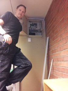 Montering av sentralen.