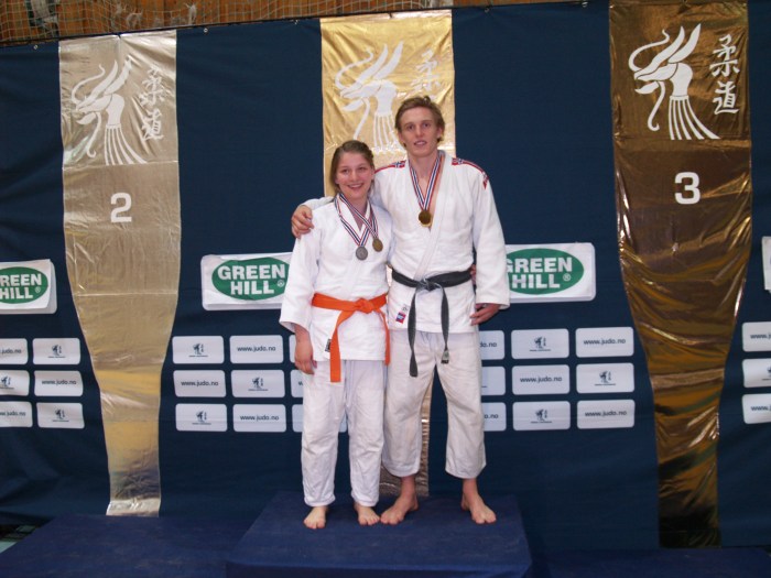 LJKs medaljevinnere i U21 og senior: Henrik Reitan og Luisa Müller.