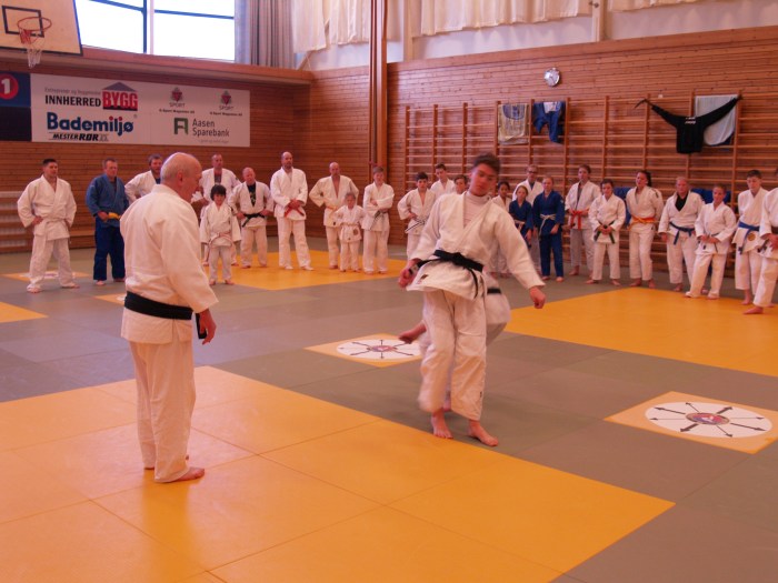 Ansvarlig for samlinga var Wolfgang Biedron, 7. dan. Hanleder Judo Sundsvall, Sveriges største klubb med over 500 medlemmer. 