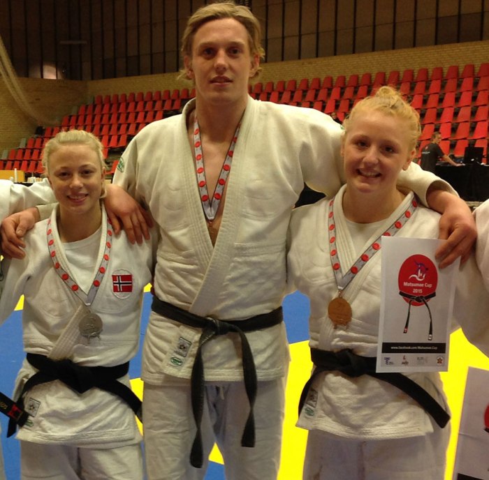 Deltar i EM U21: (f.v) Madelene Rubinstein, Henrik Reitan og Cecilie Bolander. Foto: NJF